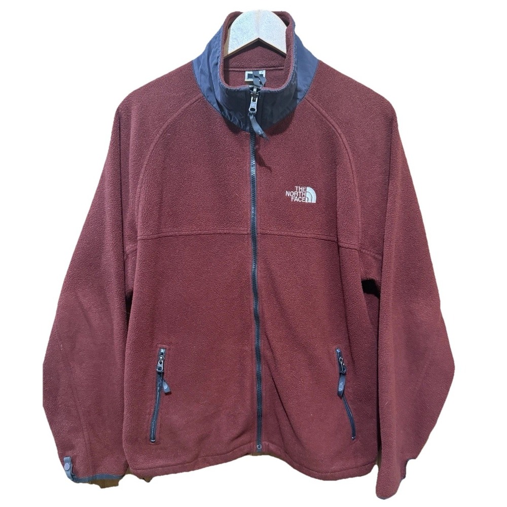 The North Face Jacket Mens Medium Red Fleece Polartec Full Zip Work Ski Gorpcore
